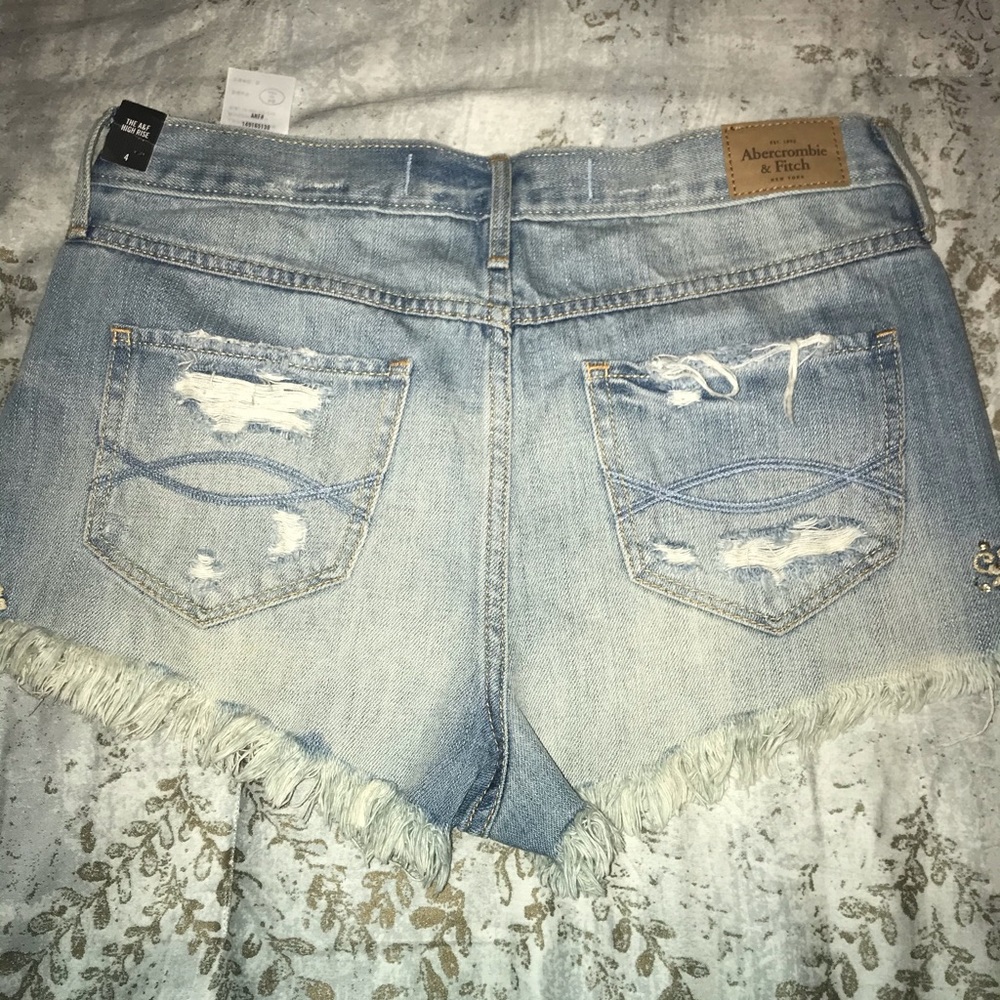 Abercrombie & Fitch High Rise Denim Shorts